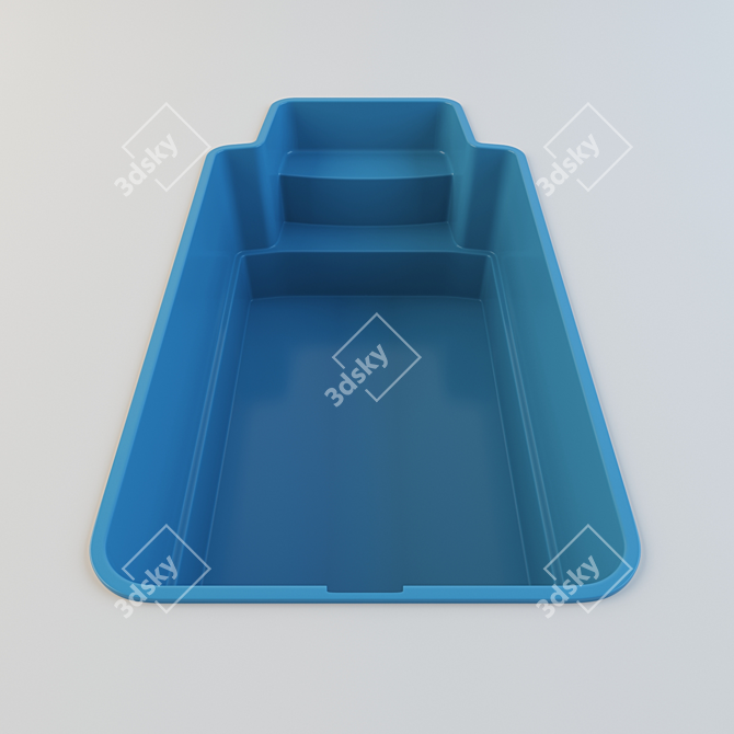 6000mm x 3000mm x 1700mm Composite Pool 3D model image 3