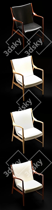 Modern 45 Chair Set: 6 Designs 3D model image 3