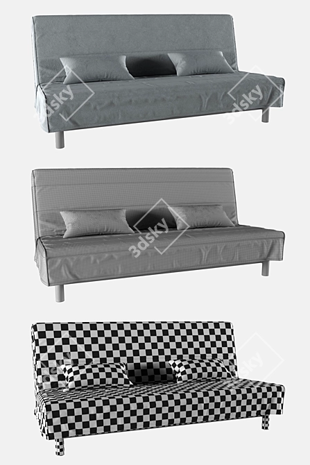 Convertible Sofa Bed - BEDDINGE 3D model image 2