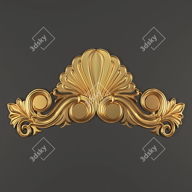 Elegant Lepnina Molding 3D model image 1