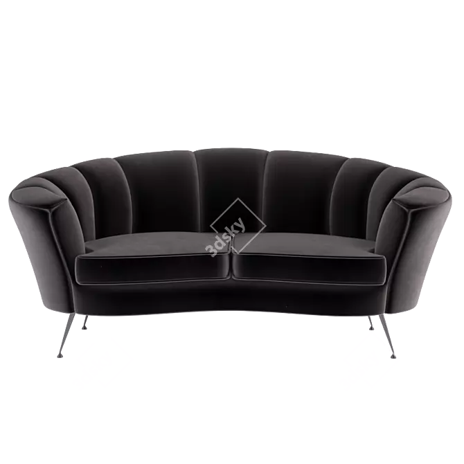 Elegant Treviso Divan 3D model image 1