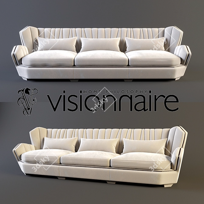 Luxurious Hemingway Sofa: Unrivaled Elegance 3D model image 1