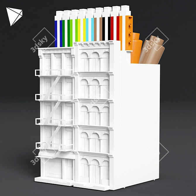 MoMa Exclusive Bitplay Archi SoHo LEGO Penholder 3D model image 1