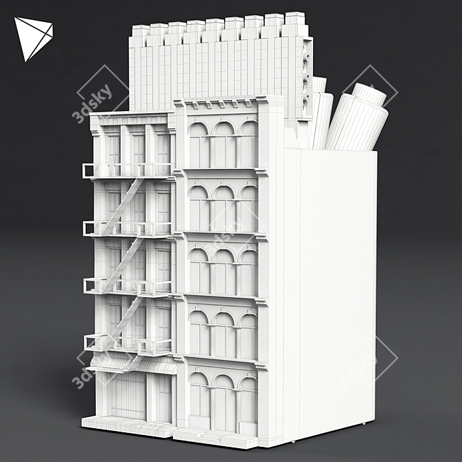 MoMa Exclusive Bitplay Archi SoHo LEGO Penholder 3D model image 3