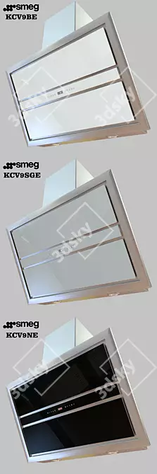 SMEG Wall Hood - Elegant and Powerful 3D model image 2