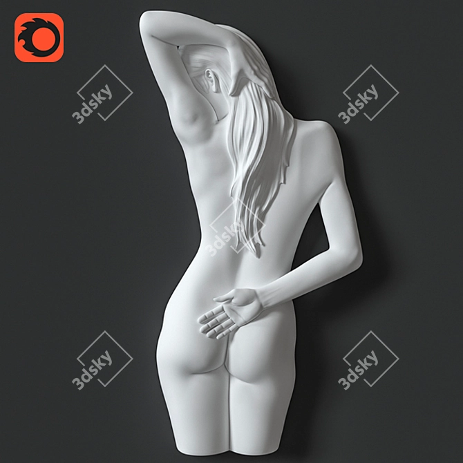 Enchanting Embrace Wall Art 3D model image 1