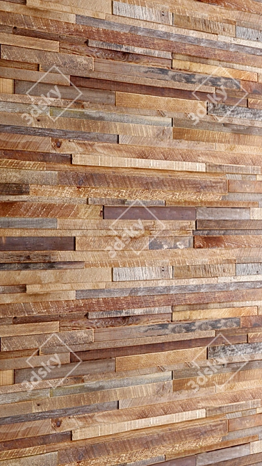 Rustic Wood Wall Art 3D model image 2