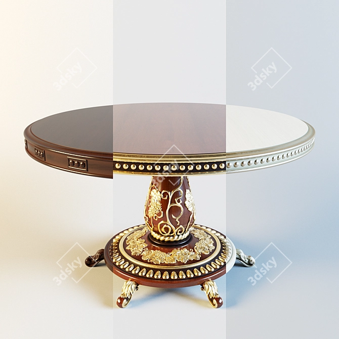 Luxury Wood Table "Margarita 3D model image 1