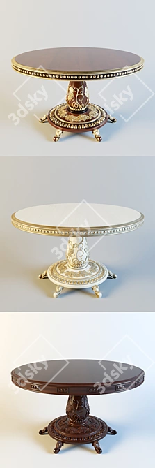 Luxury Wood Table "Margarita 3D model image 2