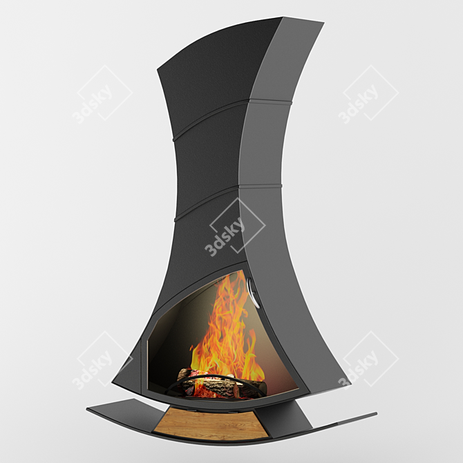 French Fireplace Oxalis 3D model image 1