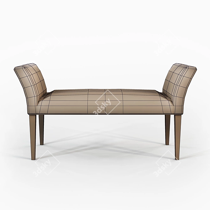 Elegant Porchester Stool 3D model image 2