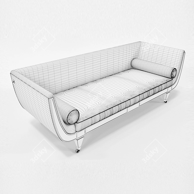 Elegant Hanbury Sofa: Timeless Luxury 3D model image 3