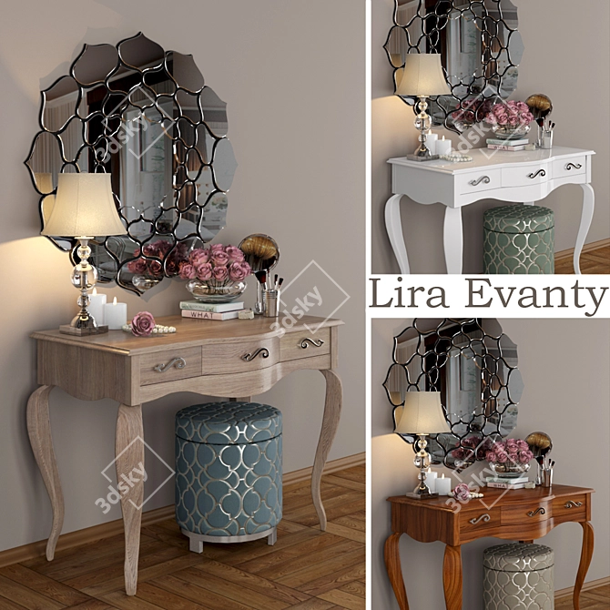 Elegant Lira Dressing Table 3D model image 1