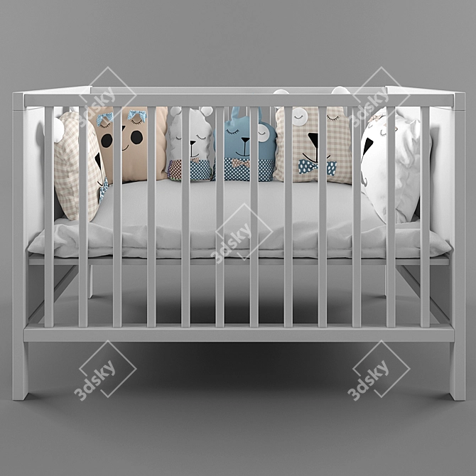 Ikea Sundvik Baby Bed - Stylish and Functional 3D model image 2