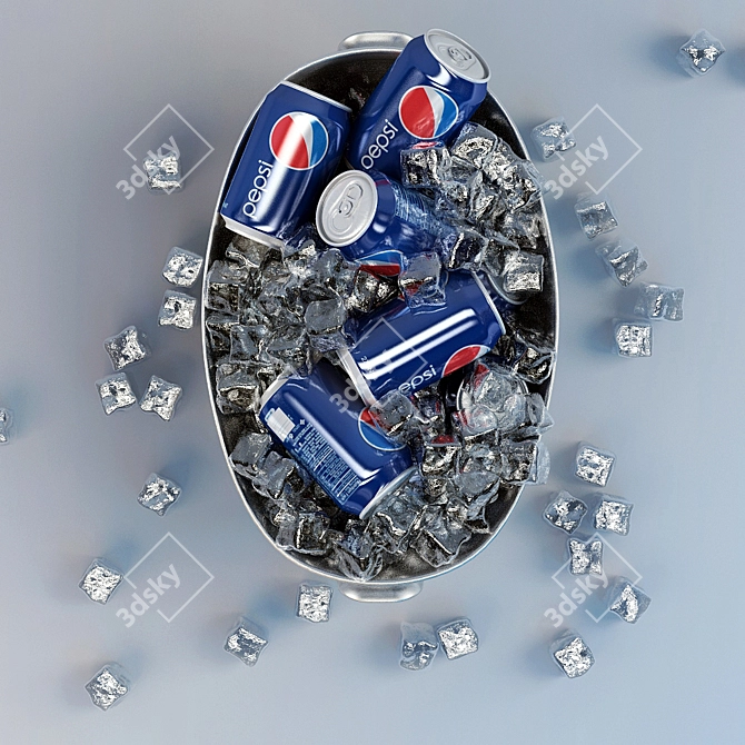 Pepsi Chilled Bucket 3D model image 2