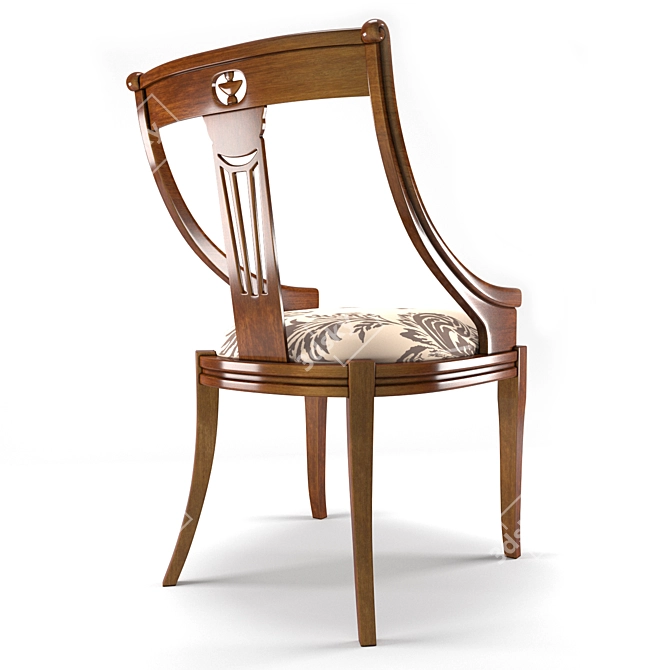 Elegant Puccini Ciliegio Chair - Polys: 3,546 - Verts: 3,584 3D model image 2