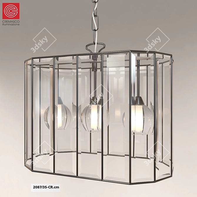 Elegant Cremasco Chandelier 3D model image 1