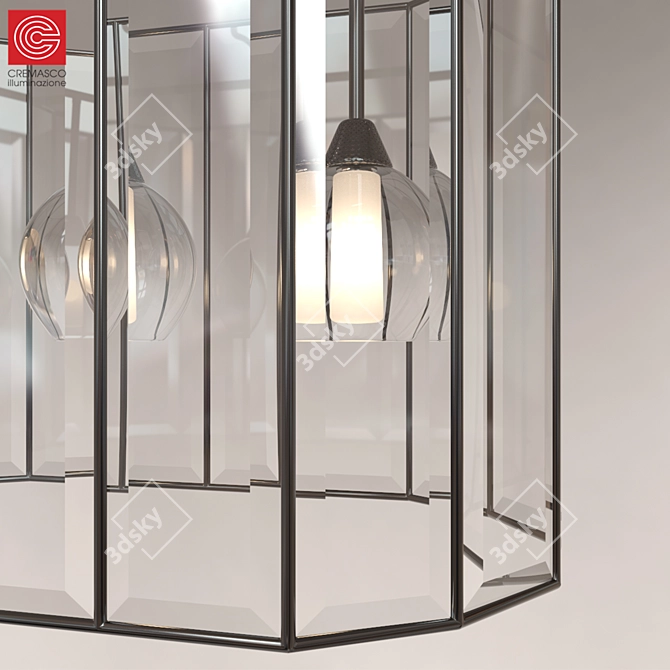 Elegant Cremasco Chandelier 3D model image 2