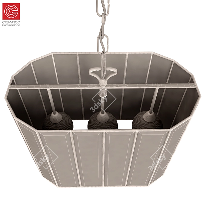 Elegant Cremasco Chandelier 3D model image 3