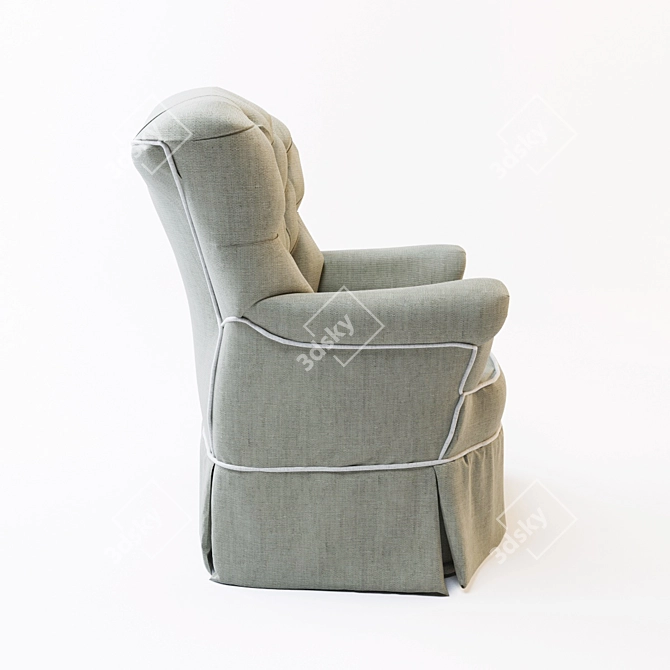 Classic Style Armchair: MAXI EKMI 3D model image 3