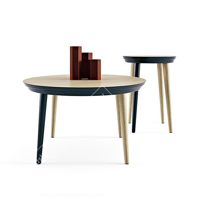 Joyful Coffee & Side Table Set 3D model image 2