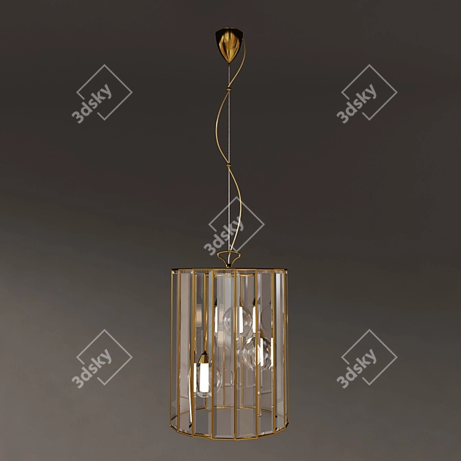 Cremasco Art 2088: Elegant Illuminating Chandelier 3D model image 2