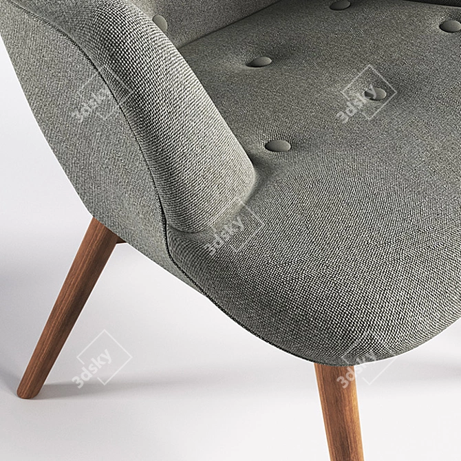 Featherston-inspired Contour Chair 3D model image 2