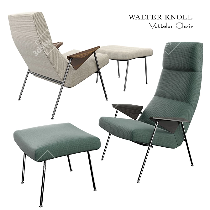 Sleek Votteler Chair: Modern Elegance 3D model image 1