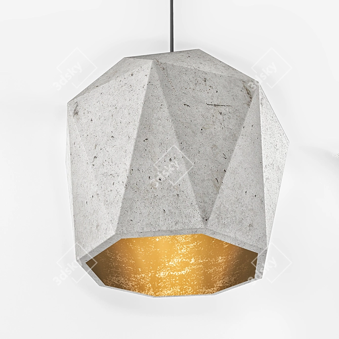 Gilded Cement Lighting 3D model image 2