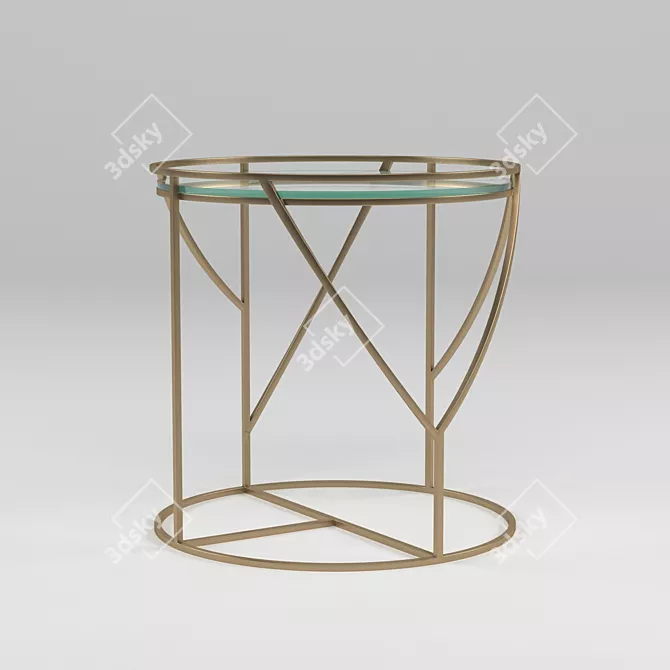 Stylish Arteriors Rourke Side Table 3D model image 2