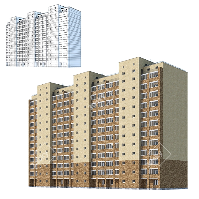 Architectural Building Model 3D model image 2