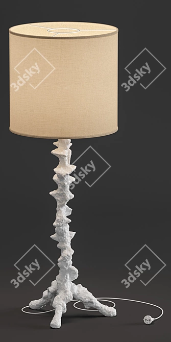 Sleek Resin Floor Lamp 3D model image 1