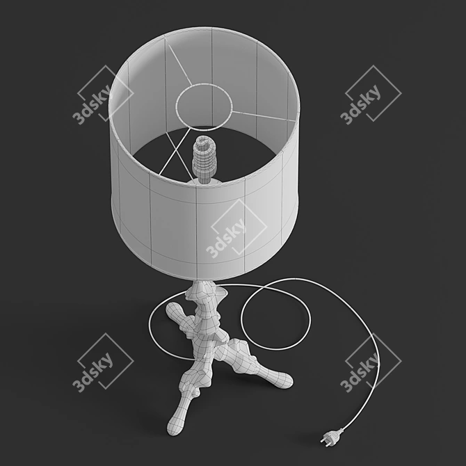 Sleek Resin Floor Lamp 3D model image 2