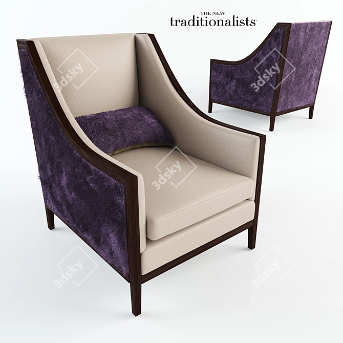 Handcrafted Traditional Chair, No. 202 3D model image 1