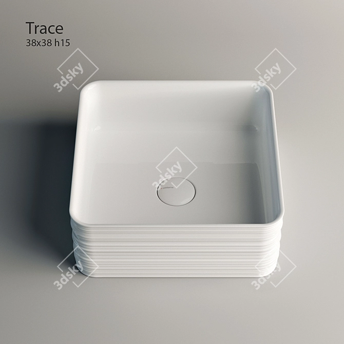 Minimalist Square Tray 3D model image 1