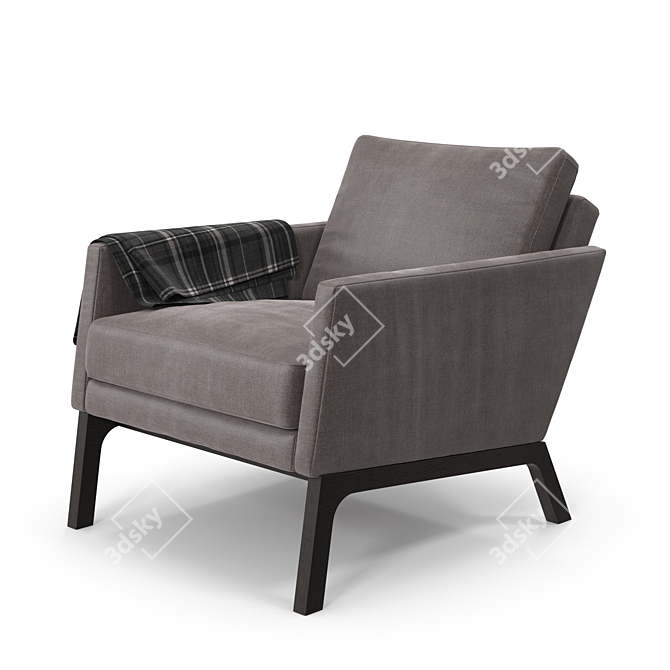 Cosy Contour Lounge Chair 3D model image 2