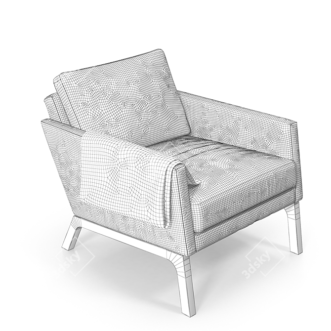 Cosy Contour Lounge Chair 3D model image 3