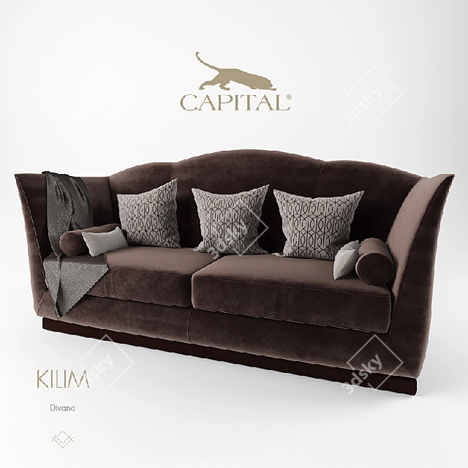 Handcrafted Kilim Sofa from Capital Collection 3D model image 1