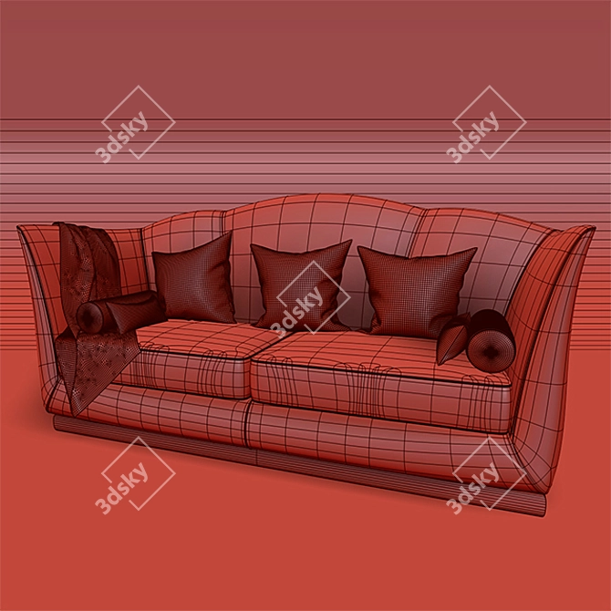 Handcrafted Kilim Sofa from Capital Collection 3D model image 2