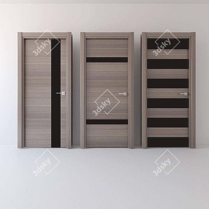 ESTET Urban Doors: 6 Colors, Open Door Variant 3D model image 2