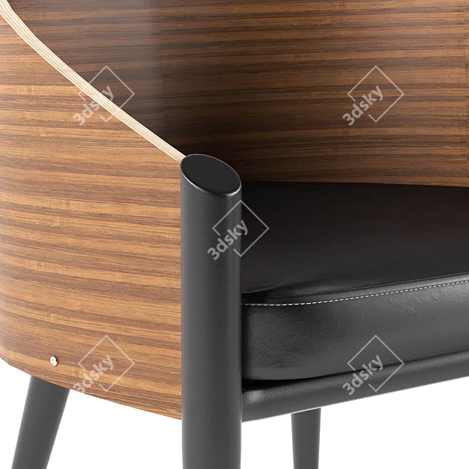 Cooper Armchair: Elegant and Comfortable 3D model image 2