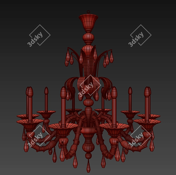 Italian Modern De Majo 6099/K10 Chandelier 3D model image 2