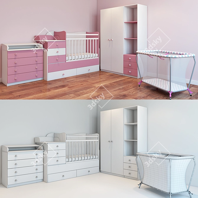 Enchanting Fairy Kids Furniture 3D model image 1