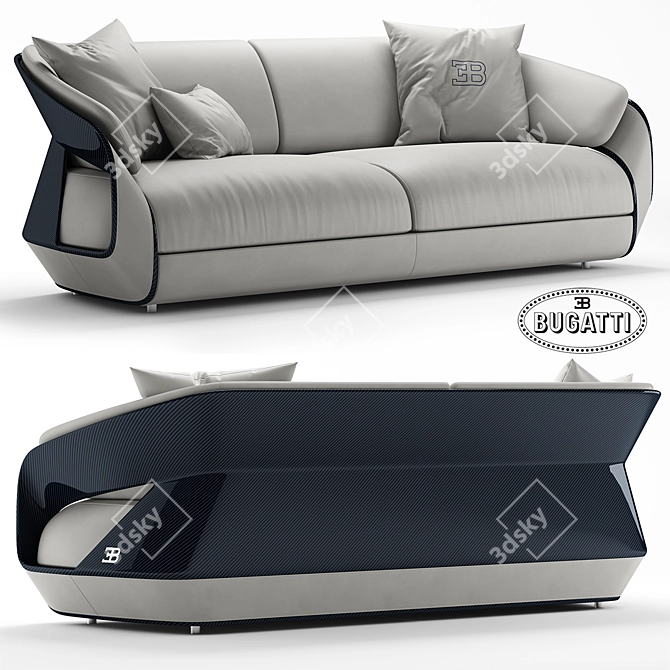 Luxurious Bugatti Home Royale Sofa 3D model image 1