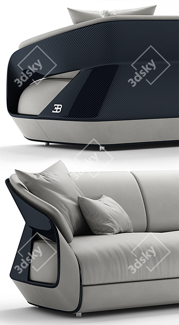 Luxurious Bugatti Home Royale Sofa 3D model image 2