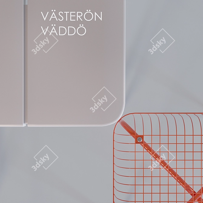VÄDDÖ Table, VÄSTERÖN Bench, VÄSTERÖN Stool 3D model image 2
