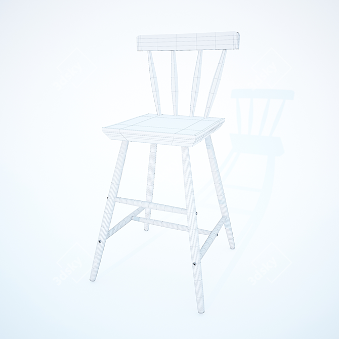 Comfortable Children's Chair: IKEA AGAM 3D model image 2