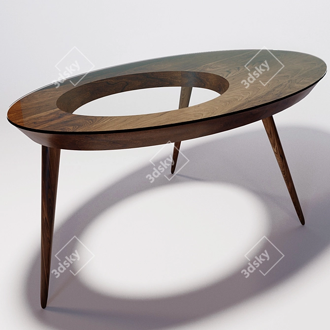 Elegante Gio Ponti Coffee Table 3D model image 1