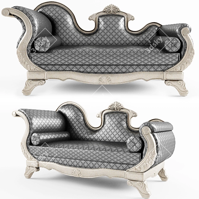 Elegant Victorian Sofa for Modern Homes 3D model image 1