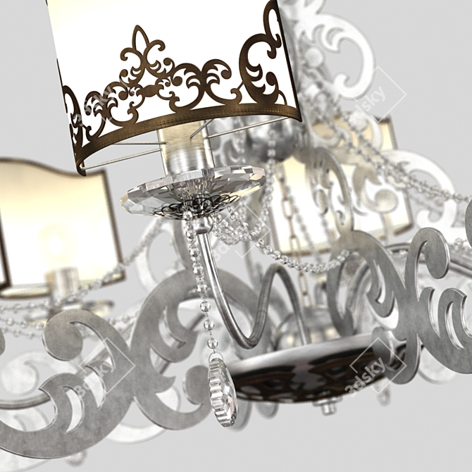 Elegant Versailles Chandelier 3D model image 2